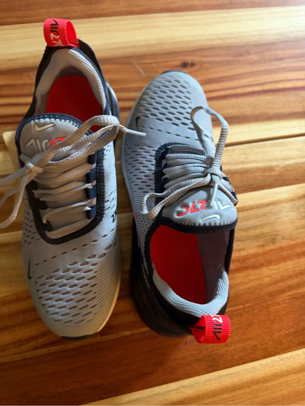 Nike Air Max 270 Gray with Red Accents